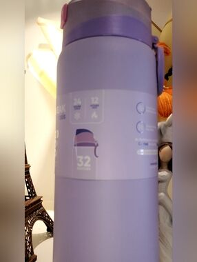 Insulated Purple 32oz Thermal Water Bottle - Leak-Resistant